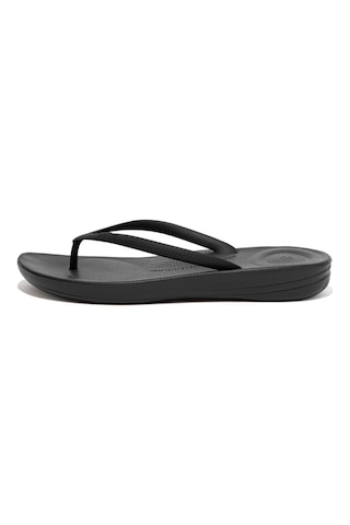 090 All Black Terlik Kadın Diğer E54-010 / 011/ 012 /090 Fitflop Iqushıon Ergonomic Toe-posts Siyah