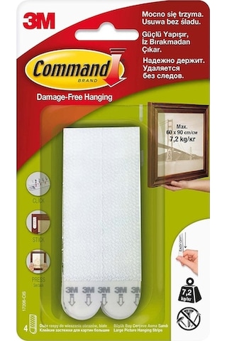 3M Command 17206 Cırt Bant Büyük Boy