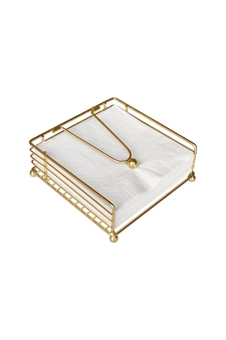 Vkemall Mutfak Ve Restoranlar İçin Demir Yapıklı Dikdörtgen Servis Bezi Tutucu, Ağırlıklı Kolu İle Sabit Konumlandırma Altın