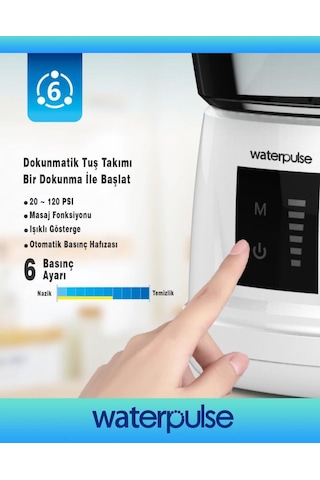 WaterPulse WP-V700Plus-W Profesyonel Masajlı Diş Protez Bakım ve Ağız Duşu