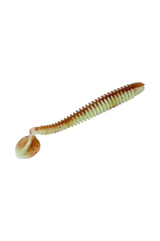 Silikon Kurt Yem - 4,2g 105mm - Turna/levrek Silikonu - 1 Adet - Yeşil/kahve - Karides Kokulu