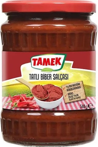 Tamek Biber Salçası Tatlı 540 Gr Cam X 3 Adet