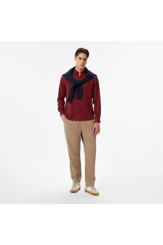 Nautica Erkek Bordo Classic Fit Gömlek Düz W57232t Bordo