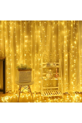 2x2 Metre 320 Led 8 Fonskiyonlu Atif Led Günışığı Perde Siyah