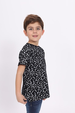 Toontoy Kids Toontoy Erkek Çocuk Komple Baskılı Tişört Siyah