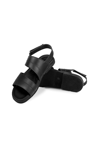 Viasna Hakiki Deri Erkek Terliği, Hakiki Deri Terlik, Ortopedik Taban Terlik, Kauçuk Taban Siyah