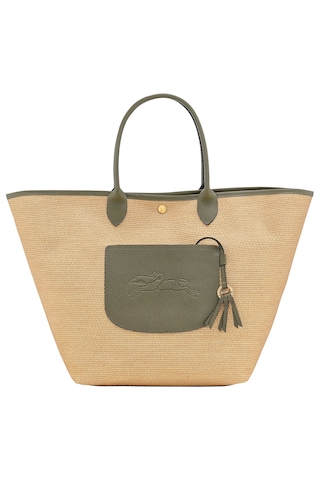 Longchamp Le Pliage Collection L Basket Bag Kadın Omuz Çantası 10308 Hgk Yeşil - Bej