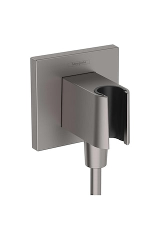 Hans El Tipi Duş Duvar Prizi 1/2 "fırçalanmış Siyah Krom, 26889341 Dişli Bağlantısı