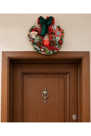 Kapı Süsü Yılbaşı Temalı 28cm