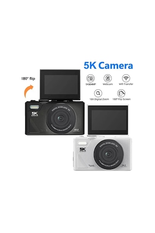 5k 75mp Hd Dijital Kamera 18x Dijital Zoom, Flaşlı,3.0 İnç E