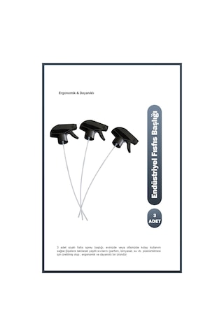 Endüstriyel Kimyasala Dayanıklı Fısfıs Sprey Başlığı 3 Adet- Si