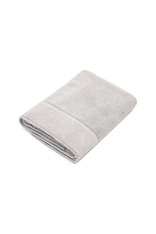 Ecocotton Arven Gri %100 Organik Pamuk Dalga Bordürlü Erkek 2'li Havlu Seti Gri