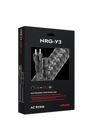 Audioquest Nrg-Y3 Low-Distortion 3 Pole Power Cable 2Mt