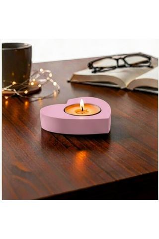 2 Adet Pembe Suda Havuzda Yüzen Suya Batmayan Restoran Cafe Bar Ev İçin Kalp Şeklinde Tealight Mumluk