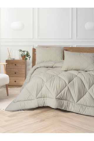 Cotton Box Softwash Çift Kişilik Yorgan Seti Taş 160x200 Lastikli Çarşaf Taş