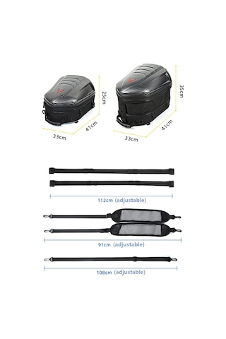 Motocentrıc 11-mc-0113 Dış Mekan Sürme Motosiklet Arka Koltuk Çantası 001