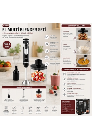 Sinbo SHB7529 El Blender Seti