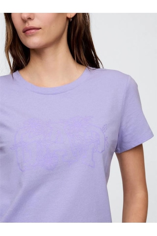 Kadın Gap Logo T-shirt Lila-6602 Lila