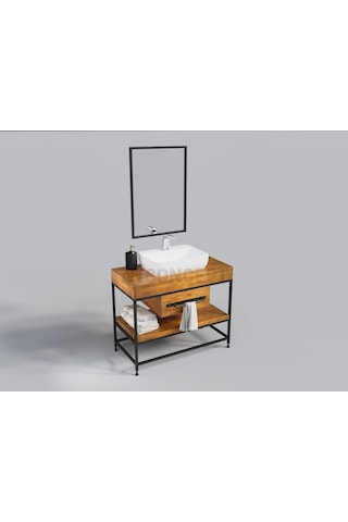 Masif Ağaç Loft Banyo -Lavabo Dolabı Masif Ağaç Loft Banyo -Lavabo Dolabı