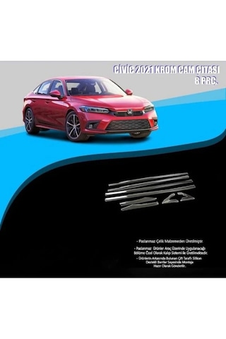 Honda Civic Fe1 Cam Çıtası Kromu Nikelaj 2022 Sonrası