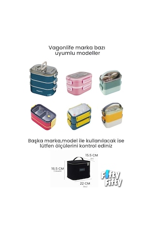 Isı Yalıtımlı Termal Yemek Beslenme Çantası Mama Taşıma Termos Çanta Sıcak Ve Soğuk Cepli -ffvgnb1062 Siyah