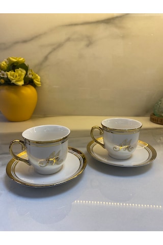 Lena 2'li Kahve Fincan Takımı - Renkli - 90 Ml