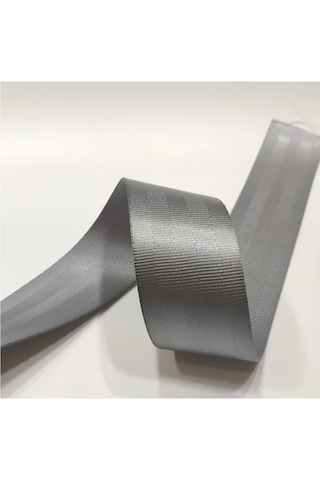 Renkli Emniyet Kemeri Şeritli 6 Metre 2 Kemer İçin Gri