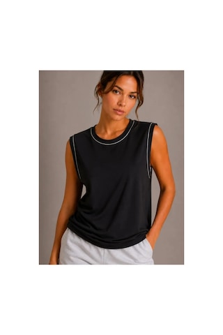 Butik İstanbul 3 Lü Kolsuz Sporcu Atlet Seti Yazlık Bisiklet Yaka - Siyah, Kırmızı, Lila Çok Renkli