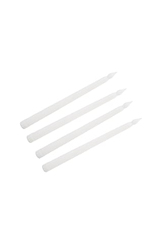 Kosona 4'lü Paket Led Mum Işıkları - Sıcak Işık, Ateşsiz, Ev/sınıf/parti Dekorasyonu, Plastik, Pil Yok Bz2902-w Beyaz