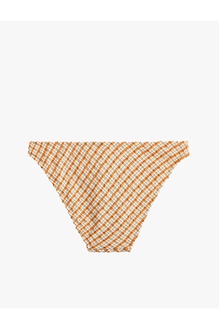 Koton Dokulu Ekose Bikini Altı Bej Desenli 6sak00170mm Ekru