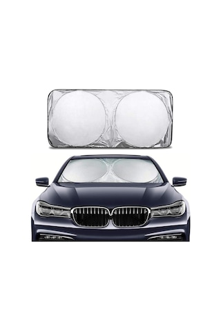 Oto Katlanabilir Metalize Branda Ön Arka Cam Güneşliği Uv Koruma Isı Geçirmez 150x70 Cm