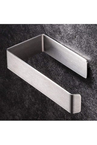 Deltahome Paslanmaz Çelik Yapışkanlı Tuvalet Kağıtlığı - İnox