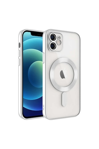 Apple Uyumlu iPhone 11 Kılıf Magsafe Kamera Lens Korumalı Logo Gösteren İnce Hafif Kılıfist Derin Mor