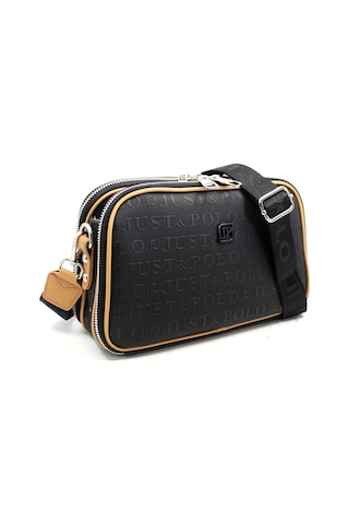 Just Polo Orijinal Kadın Ayarlanabilir Uzun Askılı Omuz Çantası Shopper 17x27 Siyah Camel Yeni