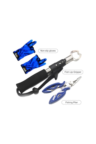 Jeehugo Deniz Ve Tatlı Su İçin Çok Fonksiyonlu Balıkçı Takımı - 13cm Pense, 21cm Tutucu Ve Kaymaz Önlüğü Seti