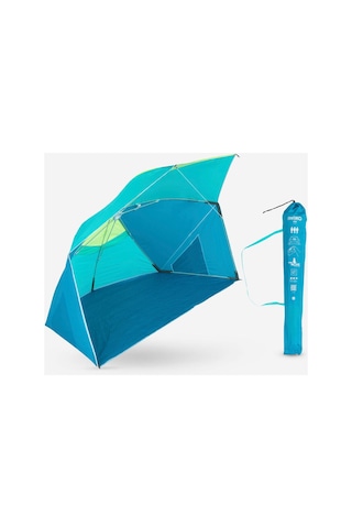 Decathlon Plaj Şemsiyesi / Gölgelik - Spf50+ - 3 Kişilik - Mavi / Sarı - Iwiko 180 Mavi / Sarı