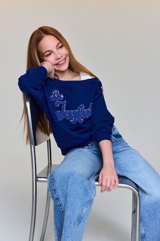 Defacto Kız Çocuk Carmen Yaka Sweatshirt G6827a826spnv42 Lacivert-nv42