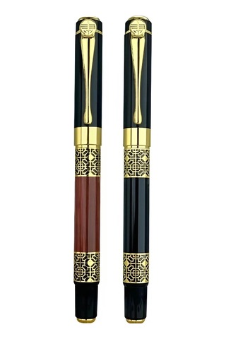 Kalem Lüks Ofis Hediyelik Şık Tasarım Kaliteli İmza Yazı Seti Ergonomik Metal Roller Kalem Ahşap Çok Renkli