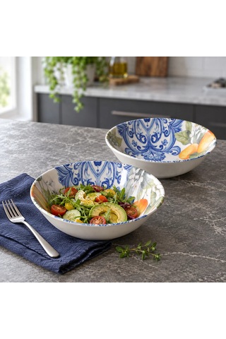 Güral 2 Parça Portakal Detaylı 23 Cm Salata Kasesi 55501 Diğer