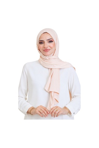 Modish Group Penye Boyun Kapamalı Şal Başörtü Hazır Giyim Turban Esnek Jersey Şal Bej