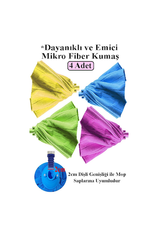 Mikrofiber Mop Paspas Yedek Ucu 4 Adet Kaliteli Mikrofiber Parke Mermer Seramik Fayans Paspas Laminant Temizlik