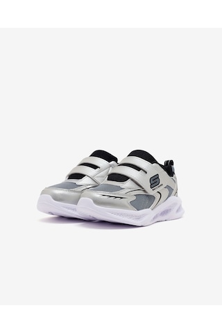 Skechers Skechers Meteor-lıghts - Glow Spıke Küçük Erkek Çocuk Gri Işıklı Spor Ayakkabı 401498n Slbk