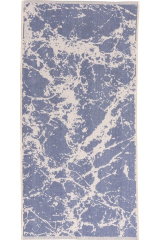 50x135 Spor Havlu İp Boya Jakarlı Pamuklu Fitness Gym Tenis Havlu Mavi