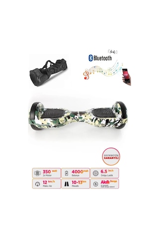 Elektrikli Kaykay Scooter Akıllı Denge Hoverboard + Hoverkart + Çanta Full Ledli Extrem Paket D07