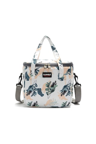 Samdoo Isı Yalıtımlı Yeniden Kullanılabilir Yemek Kutusu, Gençler Erkek Kız Erkek Kadın Çalışma Okul Seyahat Piknik İçin Sıcak/soğuk Tutar, 2 Yan Cep, Dayanıklı 600d Poliester Yaprak Desenli Çok Renkli