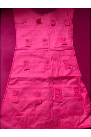 Buffer Elbise Şeklinde Takı Organizeri - Pembe Çok Renkli