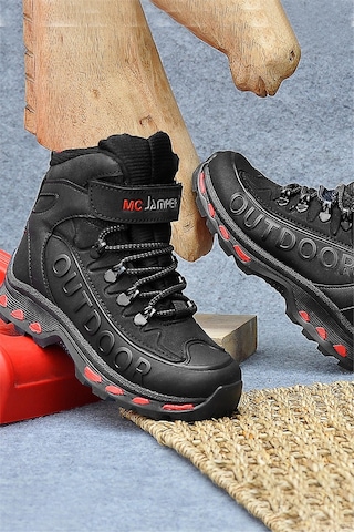 Mc Jamper 2115 Filet Erkek Çocuk Outdoor Bot Siyah - Kırmızı