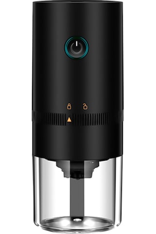 Xindoker Usb Şarjlı Seramik Öğütücü, 6 Seviye Ayar, Dışarıda Kullanıma Uygun, Otomatik Durma Fonksiyonu, Siyah Ev Tipi Kahve Fıstığı Değirmeni Siyah