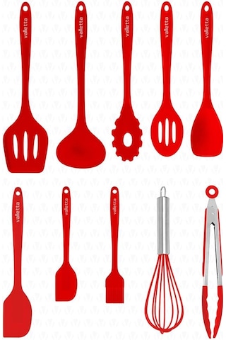 Valletta Vlt1106 Salvatore 10 Parça Spatula Set Kırmızı