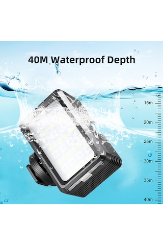 Ximistore9 40m Su Geçirmez 5w Led Işık: 2500k-9000k Renk Sıcaklığı, 95+ Crı, Dahili Batarya, 120 Açılımlı Mini Doldurma Işığı Siyah